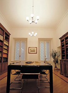 FontanaArte 006/5 Modern Glass Chandelier by Archivio Storico FontanaArte 006/5 Modern Glass Chandelier by Archivio Storico