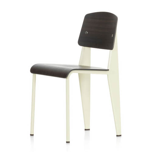 Vitra Standard Chair Dark Oak Wood by Jean Prouve