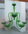 Mazzega 1946 Menegario Chandelier - Green