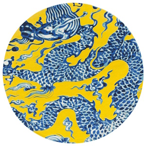 Gandia Blasco BLUE CHINA Round Rugs by Mapi Millet
