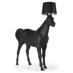 Moooi HORSE Lamp Sculptural Floor Light by Front - Black