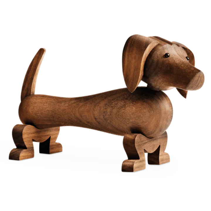 Small Dachshund Dog by Kay Bojesen - Walnut