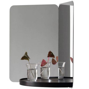 124° Wall Mirror with Shelf Wood | Daniel Rybakken | Artek
