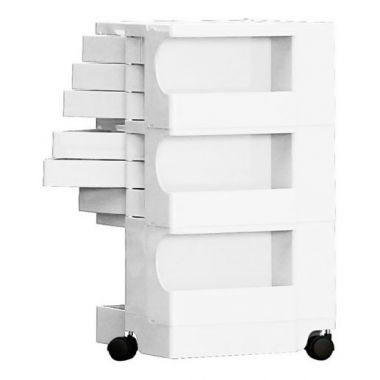 B36 6 Drawer Plastic Rolling Cabinet On, Plastic Rolling Storage Cabinet With Drawers