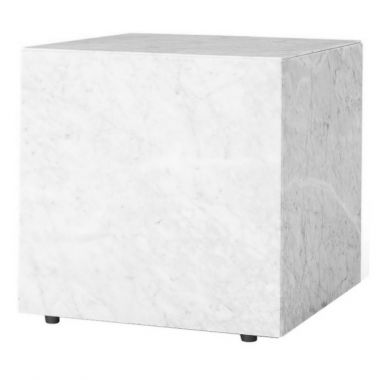 Low Square Tall Marble Side Table, Cube Coffee Table Marble