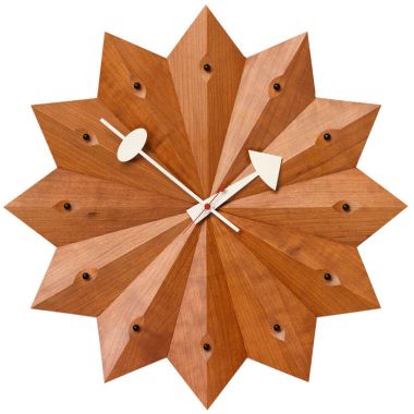 George Nelson® Original Wood Fan Clock  15.25" by Vitra