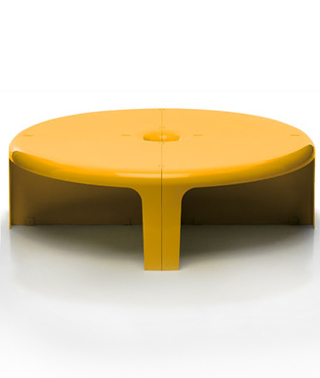 Manhattan Comfort Madison 1 0 Series Round Coffee Table In Yellow Buy Online In Oman At Desertcart