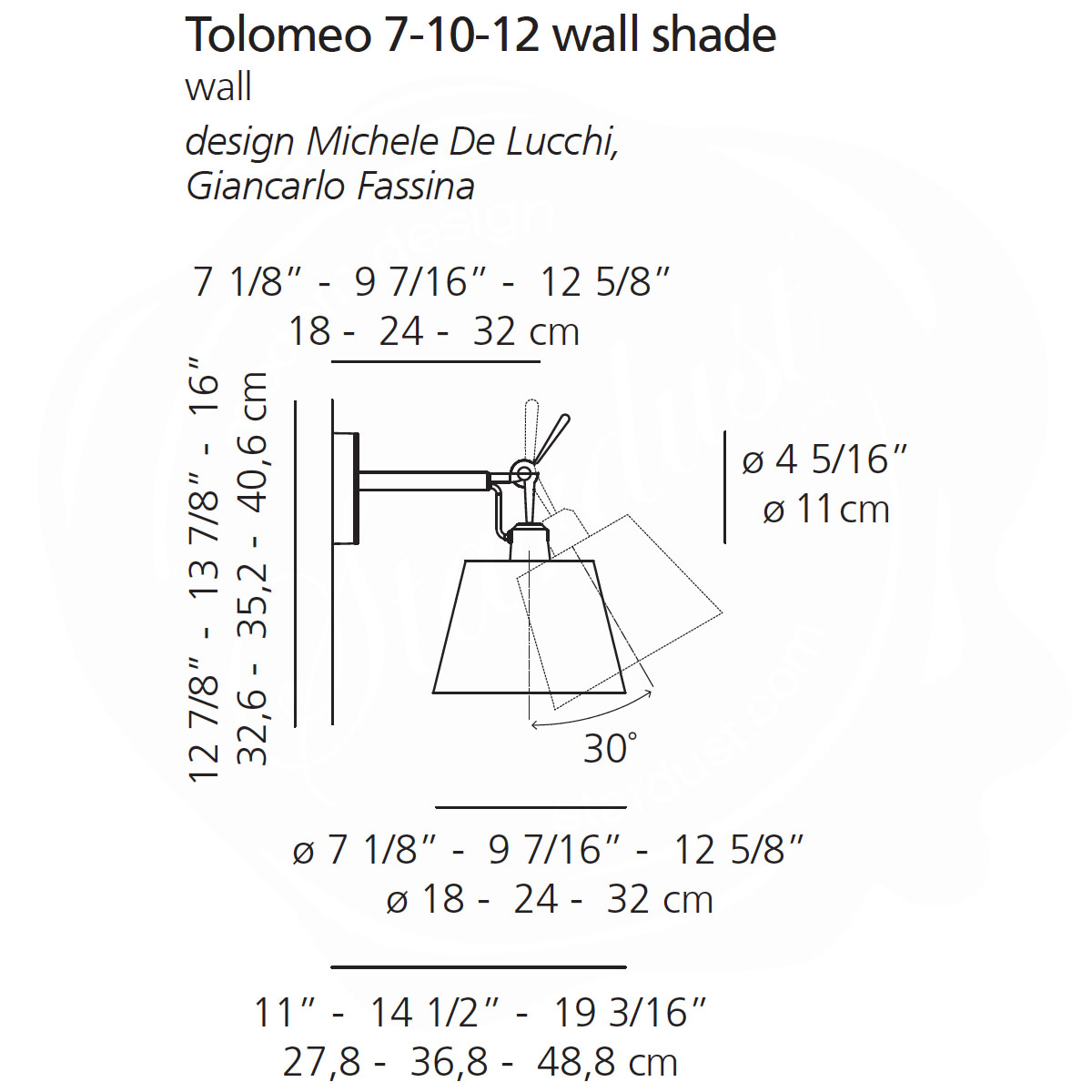 Artemide - Tolomeo Diffusore Wall