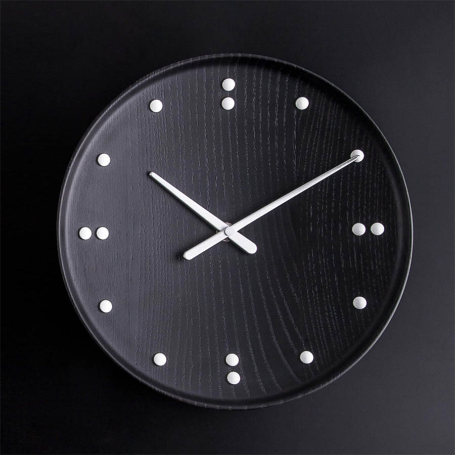 Finn Juhl FJ Wood Clock by Architectmade, Black | Stardust