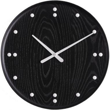 Finn Juhl FJ Wood Clock by Architectmade, Small Black