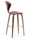 Norman Cherner Counter Bar Stool Wooden Base in Classic Walnut