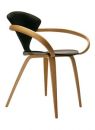 Norman Cherner Armchair Ebony Seat with Natural Beech Arms and Legs