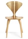 Norman Cherner Side Chair Red Gum Seat and Natural Beech Legs