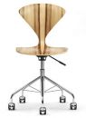 Norman Cherner Office Task Chair Swivel Base Red Gum Seat