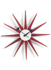 Vitra Nelson Red Sunburst Wall Clock by George Nelson