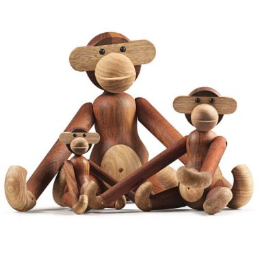 Kay Bojesen Original, Teak/Limba Wood Monkey by Rosendahl