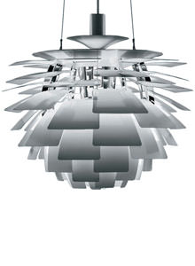 Louis Poulsen® Large Arhitectural PH Artichoke Modern Danish Lamp Stainless Steel by Poul Henningsen | Stardust