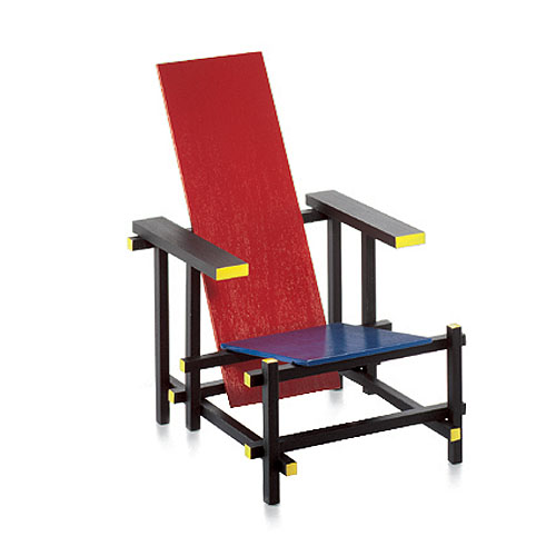 rechter zin dorst Vitra Miniature Rood Blauwe Stoel Chair by Gerrit Rietveld | Stardust
