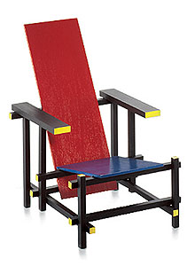 Doorweekt ethiek Antagonist Vitra Miniature Rood Blauwe Stoel Chair by Gerrit Rietveld | Stardust