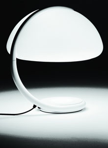 Prijs racket beklimmen Martinelli Luce Serpente Modern Table Lamp by Elio Martinelli, White |  Stardust