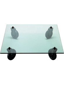 FontanaArte 2744/S5 Tavolo Con Ruote Small Square Table by Aulenti