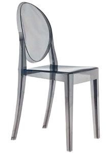 Gris moderno de humo de la silla de Kartell Victoria Ghost